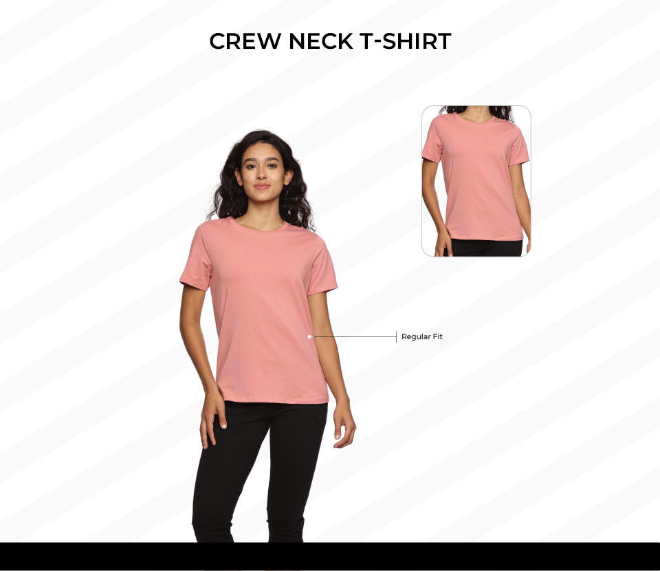 Crew Neck T-Shirt on model