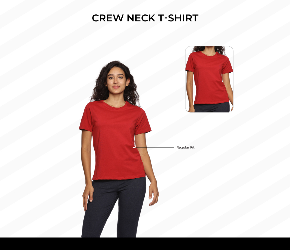 Crew Neck T-Shirt on model