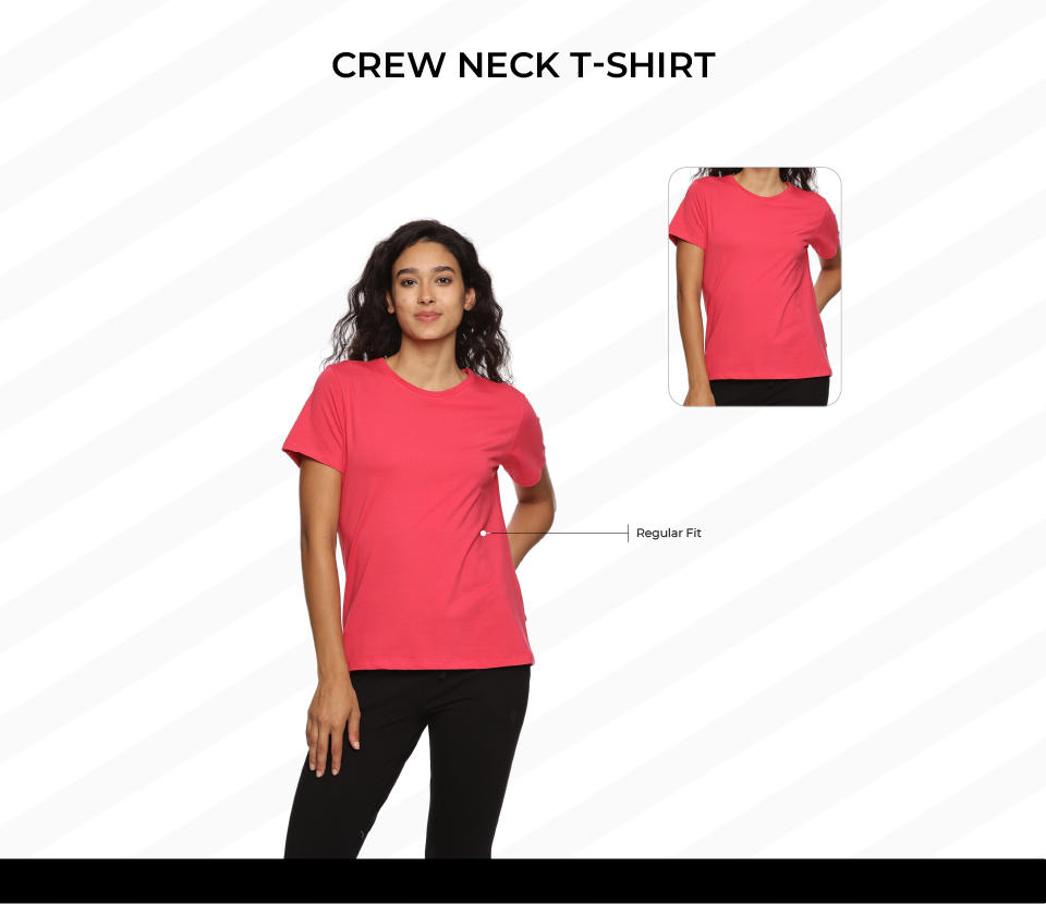 Crew Neck T-Shirt on model