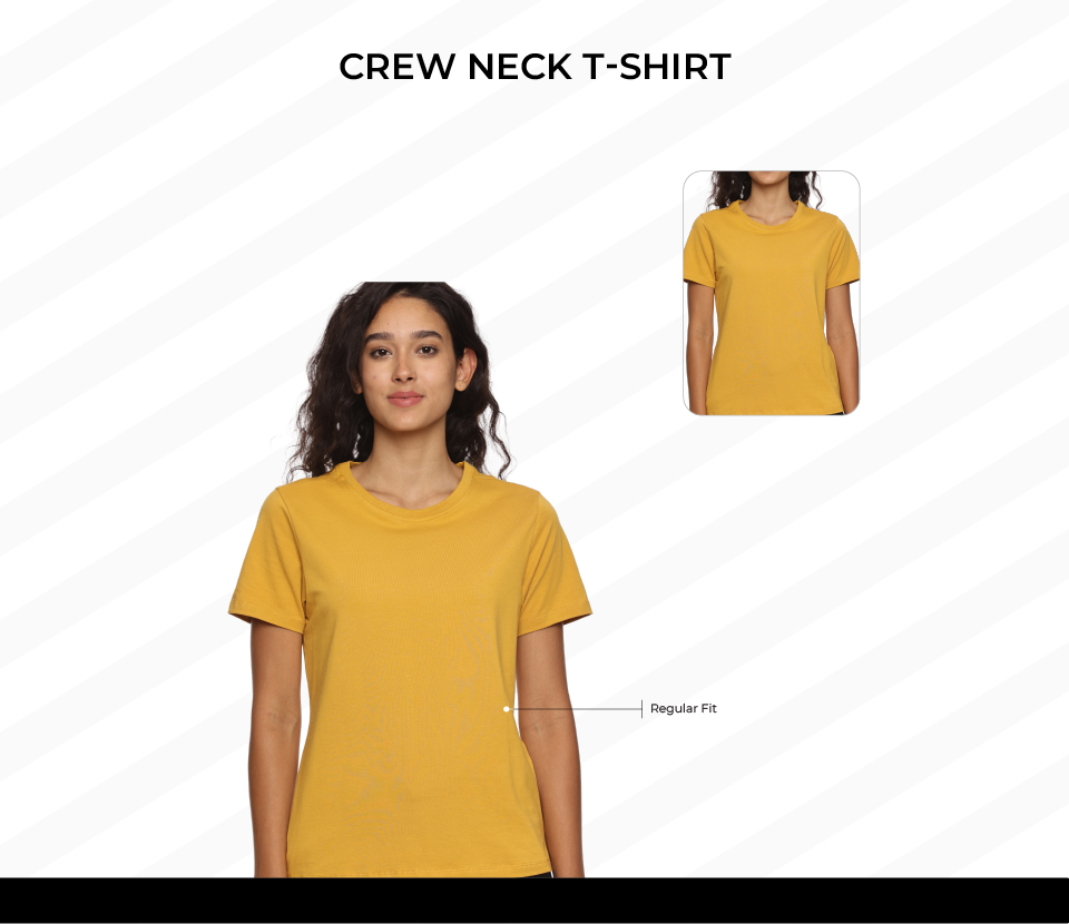 Crew Neck T-Shirt on model