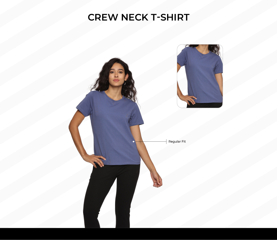 Crew Neck T-Shirt on model