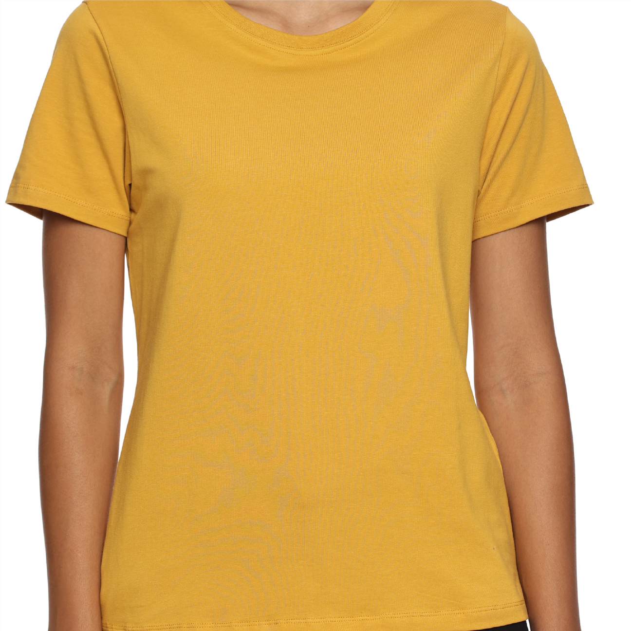 Crew Neck T-Shirt - Mustard