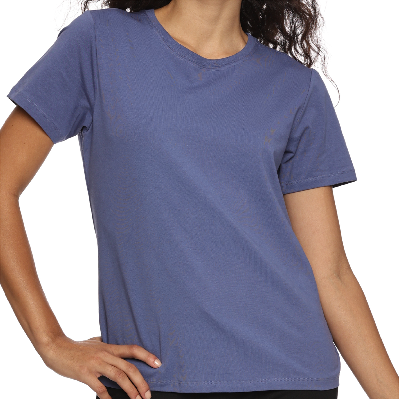Crew Neck T-Shirt - Denim Blue