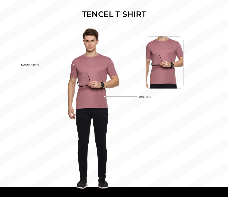 Tencel Tshirt on model