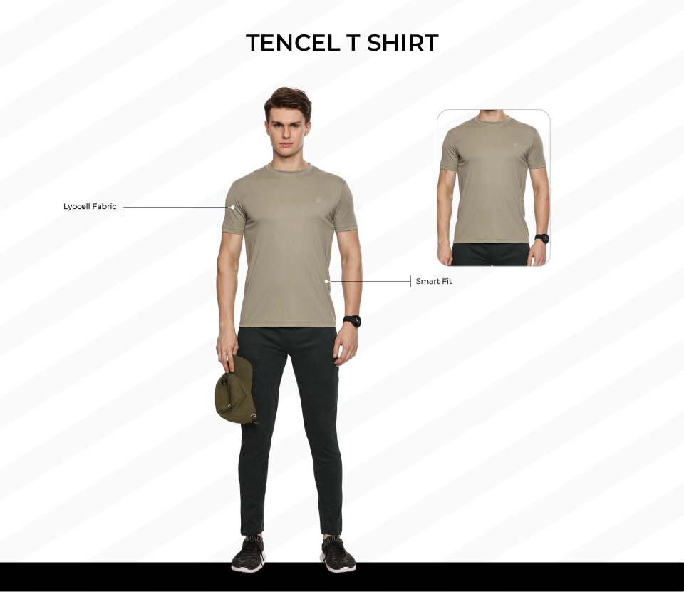 Tencel Tshirt on model